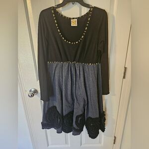 Hand Jive Wear Art Handmade Long Sleeve Dress Size L
